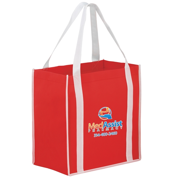 Two-Tone Non-Woven Tote Bag - Color Evolution - Two-Tone Non-Woven Tote Bag - Color Evolution - Image 12 of 13
