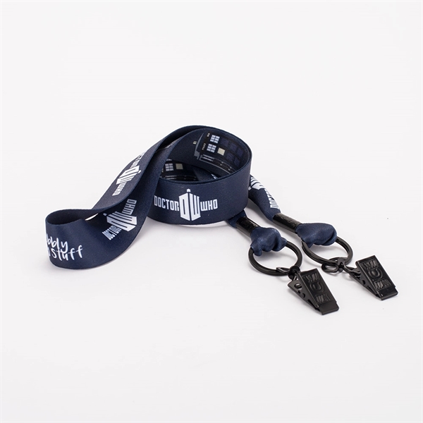 1" Double Ended Dye-Sub Lanyard w/ Metal Crimp & Bulldog Cli - 1" Double Ended Dye-Sub Lanyard w/ Metal Crimp & Bulldog Cli - Image 0 of 0