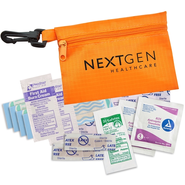 Ripstop Mini First Aid Kit with Clip - Ripstop Mini First Aid Kit with Clip - Image 4 of 11