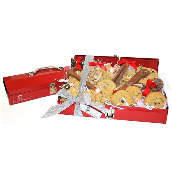 Construction Chocolate Tools With Cookies Metal Toolbox