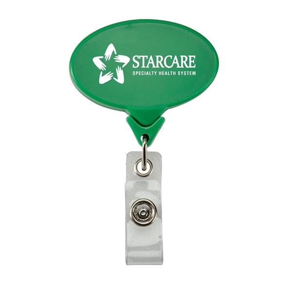Oval Shaped Retractable Badge Reel - Oval Shaped Retractable Badge Reel - Image 4 of 9