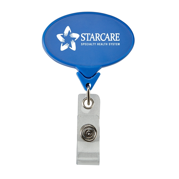 Oval Shaped Retractable Badge Reel - Oval Shaped Retractable Badge Reel - Image 2 of 9