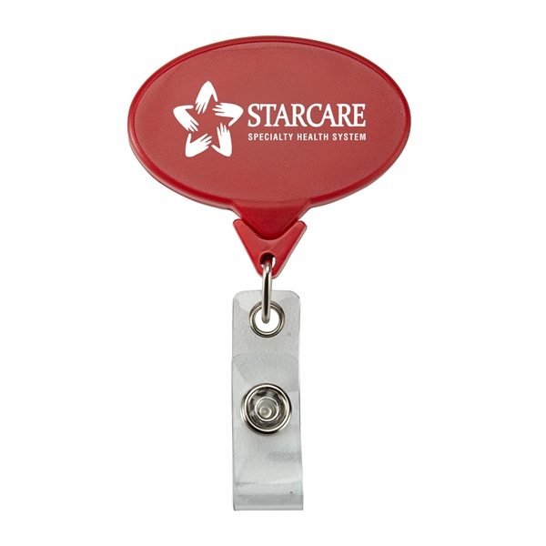 Oval Shaped Retractable Badge Reel - Oval Shaped Retractable Badge Reel - Image 6 of 9
