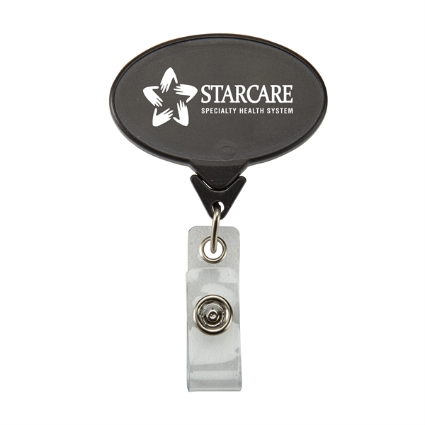 Oval Shaped Retractable Badge Reel - Oval Shaped Retractable Badge Reel - Image 0 of 9
