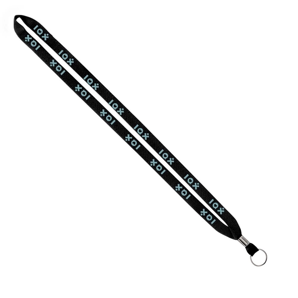 Import Rush 1/2" Polyester Lanyard with Silver Crimp & Ring