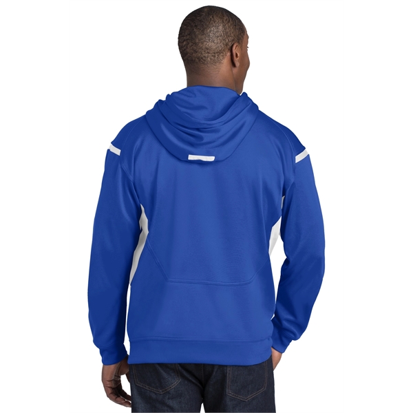 Sport-Tek Tech Fleece Colorblock Hooded Sweatshirt. - Sport-Tek Tech Fleece Colorblock Hooded Sweatshirt. - Image 10 of 34