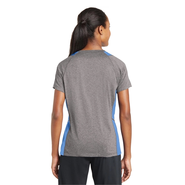 Sport-Tek Women's Heather Colorblock Contender V-Neck Tee. - Sport-Tek Women's Heather Colorblock Contender V-Neck Tee. - Image 6 of 61