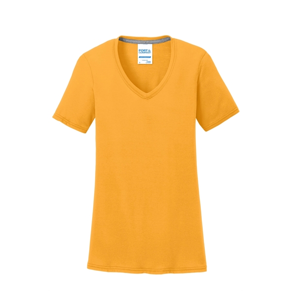 Port & Company Women's Performance Blend V-Neck Tee. - Port & Company Women's Performance Blend V-Neck Tee. - Image 37 of 66