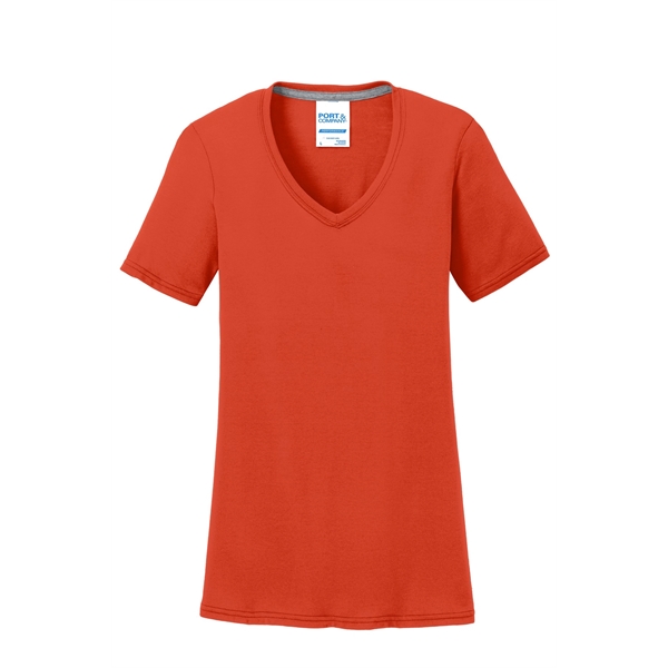 Port & Company Women's Performance Blend V-Neck Tee. - Port & Company Women's Performance Blend V-Neck Tee. - Image 49 of 66