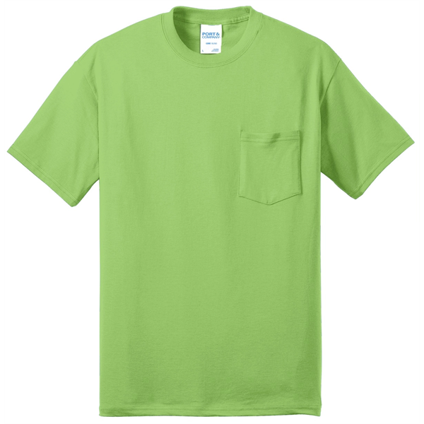 Port & Company Tall Core Blend Pocket Tee. - Port & Company Tall Core Blend Pocket Tee. - Image 9 of 69