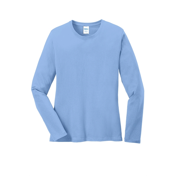 Port & Company Women's Long Sleeve Core Cotton Tee. - Port & Company Women's Long Sleeve Core Cotton Tee. - Image 25 of 94