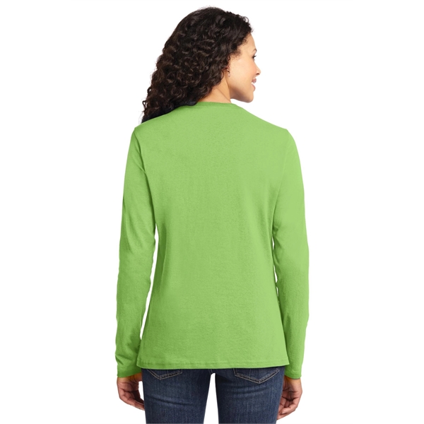 Port & Company Women's Long Sleeve Core Cotton Tee. - Port & Company Women's Long Sleeve Core Cotton Tee. - Image 27 of 94