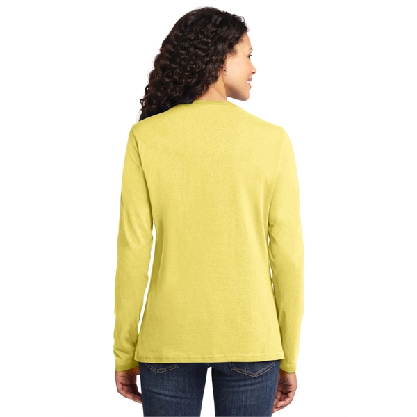 Port & Company Women's Long Sleeve Core Cotton Tee. - Port & Company Women's Long Sleeve Core Cotton Tee. - Image 54 of 94