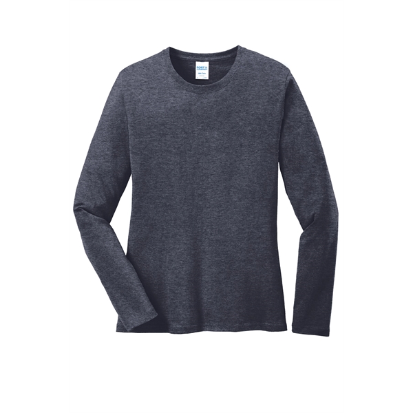 Port & Company Women's Long Sleeve Core Cotton Tee. - Port & Company Women's Long Sleeve Core Cotton Tee. - Image 69 of 94