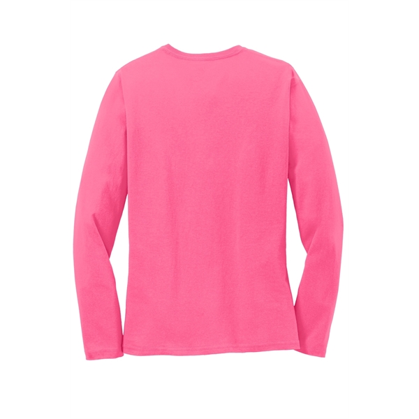 Port & Company Women's Long Sleeve Core Cotton Tee. - Port & Company Women's Long Sleeve Core Cotton Tee. - Image 79 of 94