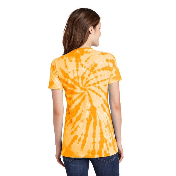 Port & Company Women's Tie-Dye V-Neck Tee. - Port & Company Women's Tie-Dye V-Neck Tee. - Image 3 of 47