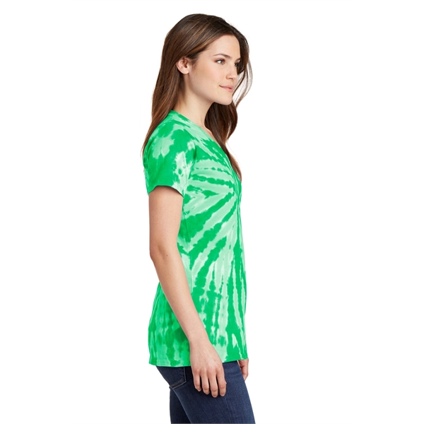 Port & Company Women's Tie-Dye V-Neck Tee. - Port & Company Women's Tie-Dye V-Neck Tee. - Image 9 of 47