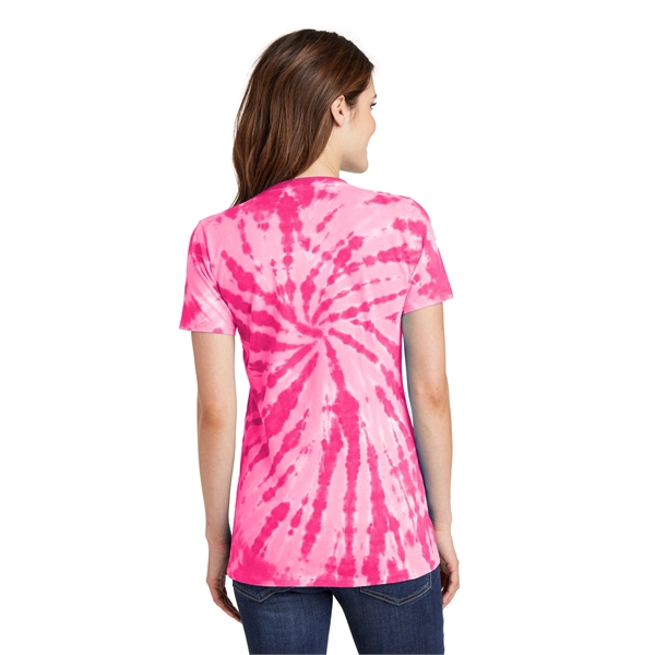 Port & Company Women's Tie-Dye V-Neck Tee. - Port & Company Women's Tie-Dye V-Neck Tee. - Image 12 of 47