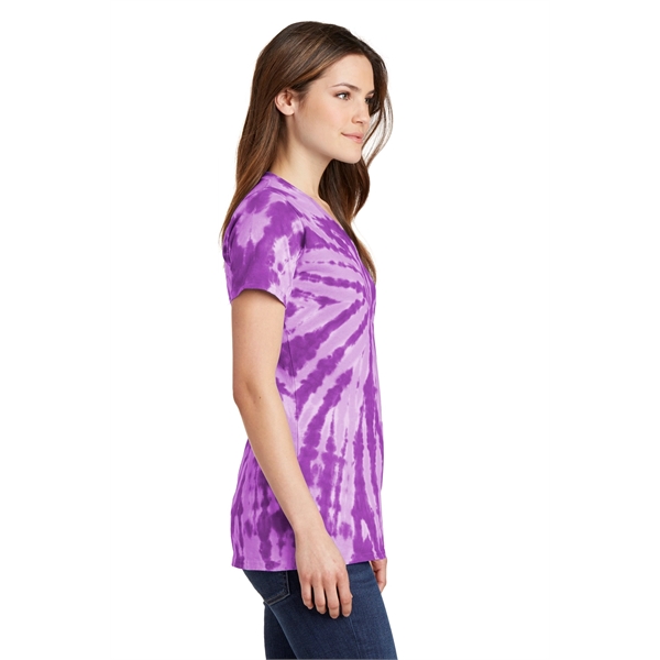 Port & Company Women's Tie-Dye V-Neck Tee. - Port & Company Women's Tie-Dye V-Neck Tee. - Image 17 of 47