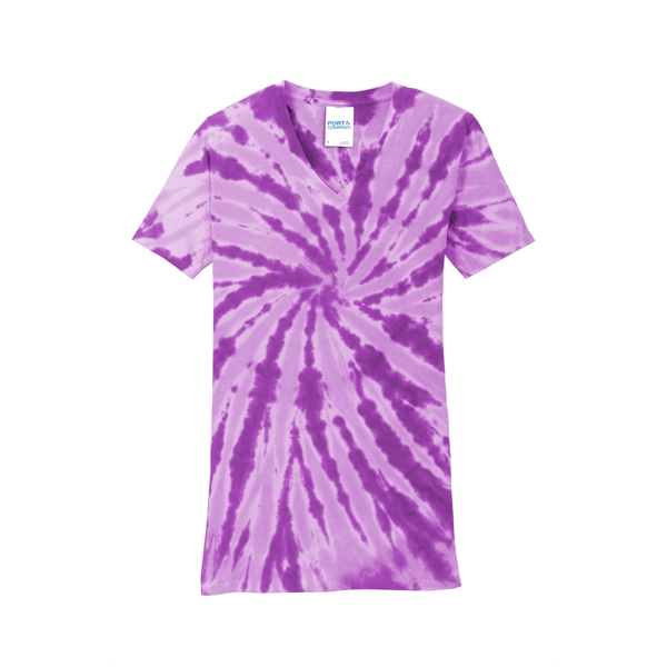 Port & Company Women's Tie-Dye V-Neck Tee. - Port & Company Women's Tie-Dye V-Neck Tee. - Image 18 of 47