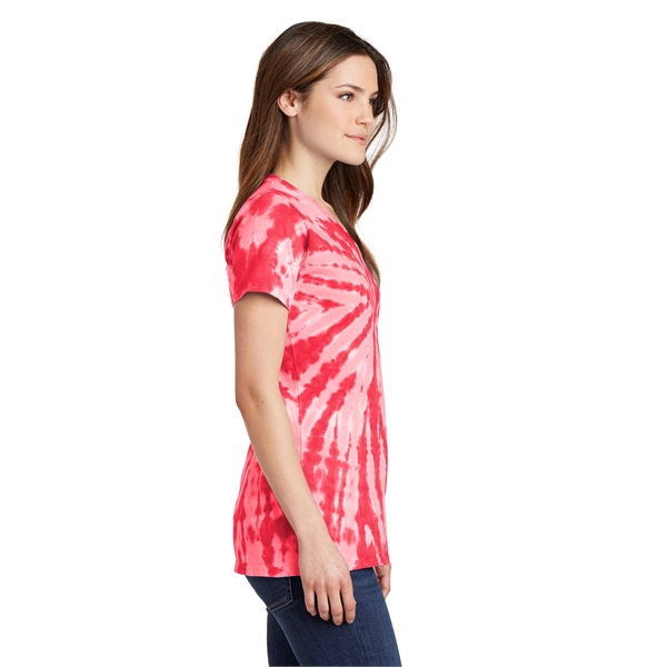 Port & Company Women's Tie-Dye V-Neck Tee. - Port & Company Women's Tie-Dye V-Neck Tee. - Image 20 of 47