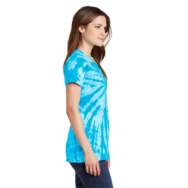 Port & Company Women's Tie-Dye V-Neck Tee. - Port & Company Women's Tie-Dye V-Neck Tee. - Image 27 of 47