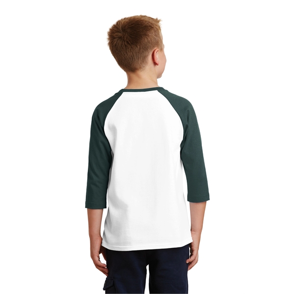 Port & Company Youth Core Blend 3/4-Sleeve Raglan Tee. - Port & Company Youth Core Blend 3/4-Sleeve Raglan Tee. - Image 16 of 43