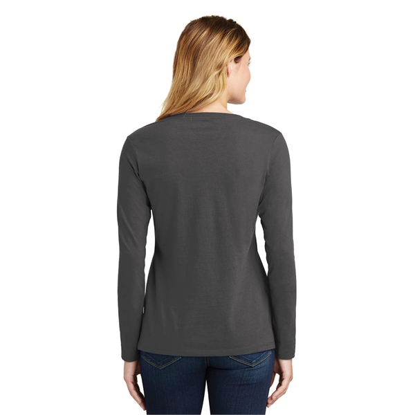 Port & Company Women's Long Sleeve Fan Favorite V-Neck Tee. - Port & Company Women's Long Sleeve Fan Favorite V-Neck Tee. - Image 12 of 63