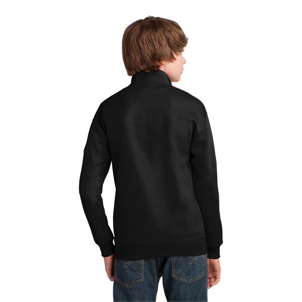 JERZEES Youth NuBlend 1/4-Zip Cadet Collar Sweatshirt. - JERZEES Youth NuBlend 1/4-Zip Cadet Collar Sweatshirt. - Image 1 of 28