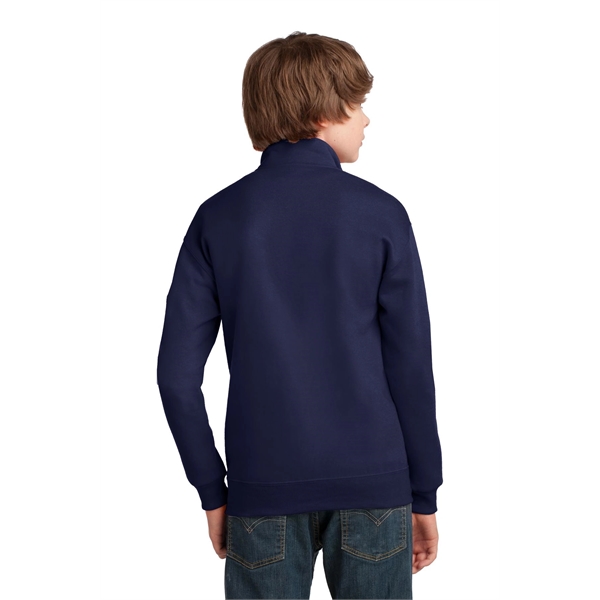 JERZEES Youth NuBlend 1/4-Zip Cadet Collar Sweatshirt. - JERZEES Youth NuBlend 1/4-Zip Cadet Collar Sweatshirt. - Image 6 of 28
