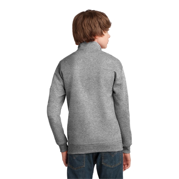 JERZEES Youth NuBlend 1/4-Zip Cadet Collar Sweatshirt. - JERZEES Youth NuBlend 1/4-Zip Cadet Collar Sweatshirt. - Image 17 of 28
