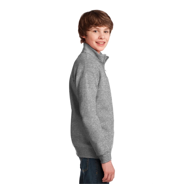 JERZEES Youth NuBlend 1/4-Zip Cadet Collar Sweatshirt. - JERZEES Youth NuBlend 1/4-Zip Cadet Collar Sweatshirt. - Image 18 of 28