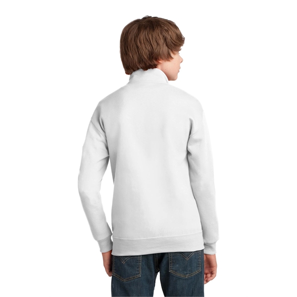 JERZEES Youth NuBlend 1/4-Zip Cadet Collar Sweatshirt. - JERZEES Youth NuBlend 1/4-Zip Cadet Collar Sweatshirt. - Image 23 of 28