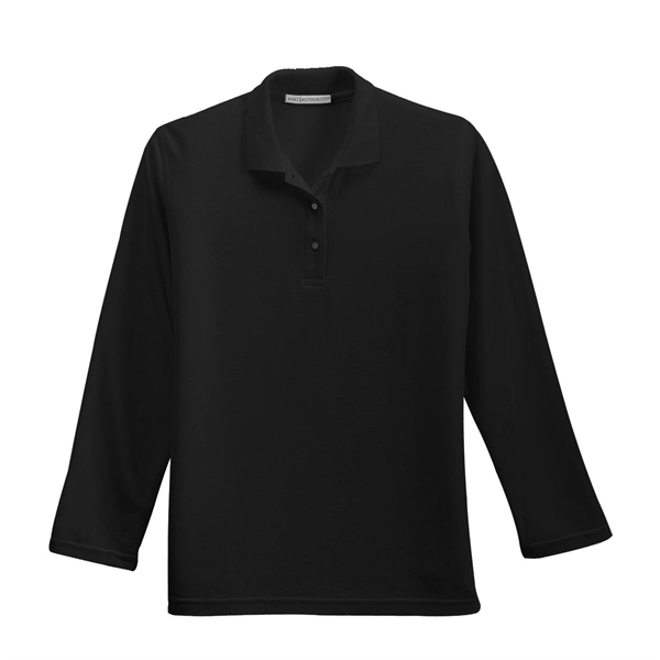 Port Authority Women's Silk Touch Long Sleeve Polo. - Port Authority Women's Silk Touch Long Sleeve Polo. - Image 0 of 45