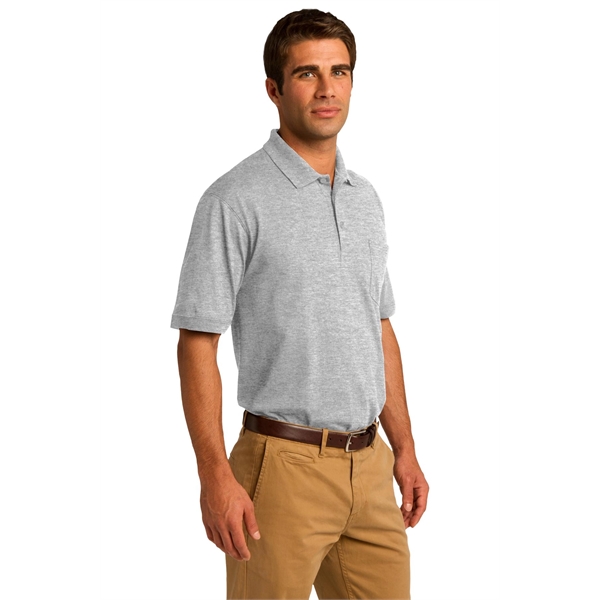 Port & Company Core Blend Jersey Knit Pocket Polo. - Port & Company Core Blend Jersey Knit Pocket Polo. - Image 4 of 48