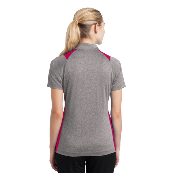 Sport-Tek Women's Heather Colorblock Contender Polo. - Sport-Tek Women's Heather Colorblock Contender Polo. - Image 16 of 60