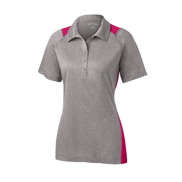 Sport-Tek Women's Heather Colorblock Contender Polo. - Sport-Tek Women's Heather Colorblock Contender Polo. - Image 19 of 60