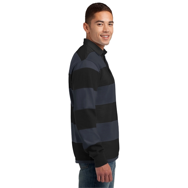 Sport-Tek Classic Long Sleeve Rugby Polo. - Sport-Tek Classic Long Sleeve Rugby Polo. - Image 3 of 25