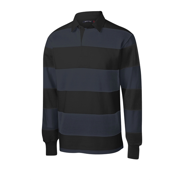 Sport-Tek Classic Long Sleeve Rugby Polo. - Sport-Tek Classic Long Sleeve Rugby Polo. - Image 0 of 25