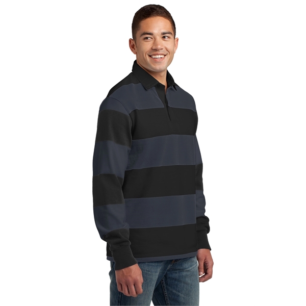 Sport-Tek Classic Long Sleeve Rugby Polo. - Sport-Tek Classic Long Sleeve Rugby Polo. - Image 4 of 25