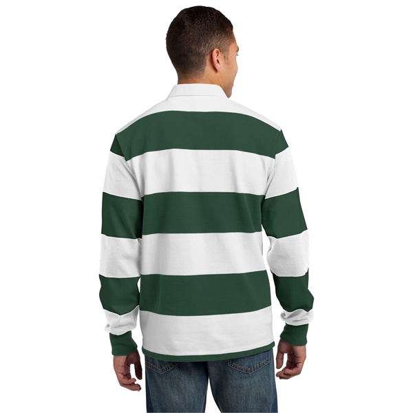 Sport-Tek Classic Long Sleeve Rugby Polo. - Sport-Tek Classic Long Sleeve Rugby Polo. - Image 7 of 25