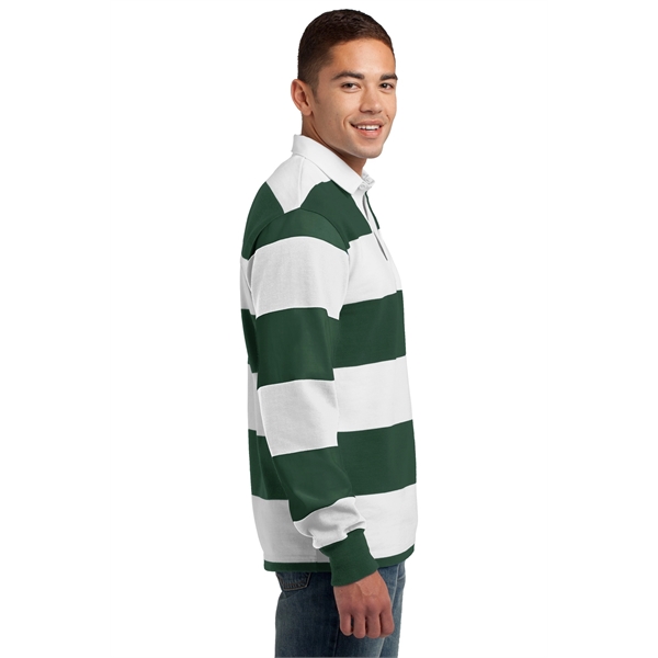 Sport-Tek Classic Long Sleeve Rugby Polo. - Sport-Tek Classic Long Sleeve Rugby Polo. - Image 9 of 25