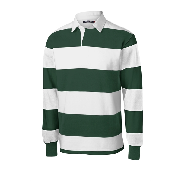 Sport-Tek Classic Long Sleeve Rugby Polo. - Sport-Tek Classic Long Sleeve Rugby Polo. - Image 10 of 25