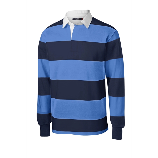 Sport-Tek Classic Long Sleeve Rugby Polo. - Sport-Tek Classic Long Sleeve Rugby Polo. - Image 15 of 25