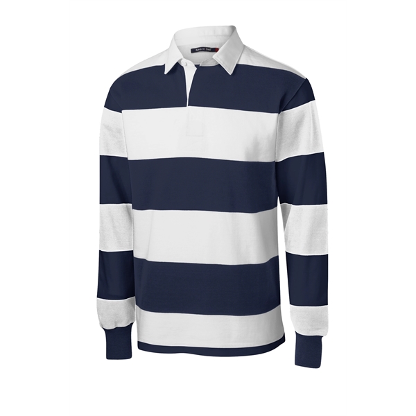 Sport-Tek Classic Long Sleeve Rugby Polo. - Sport-Tek Classic Long Sleeve Rugby Polo. - Image 19 of 25