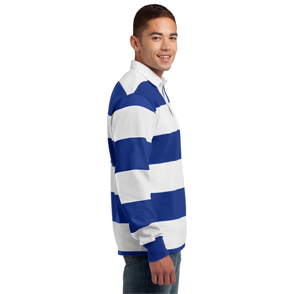 Sport-Tek Classic Long Sleeve Rugby Polo. - Sport-Tek Classic Long Sleeve Rugby Polo. - Image 22 of 25