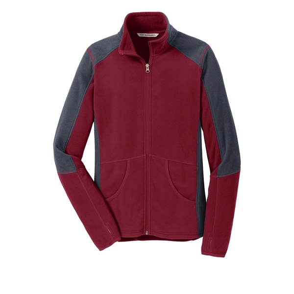 Port Authority Women's Colorblock Microfleece Jacket. - Port Authority Women's Colorblock Microfleece Jacket. - Image 12 of 27