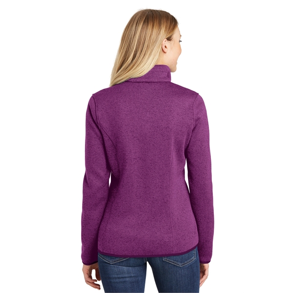 Port Authority Women's Sweater Fleece Jacket. - Port Authority Women's Sweater Fleece Jacket. - Image 17 of 30