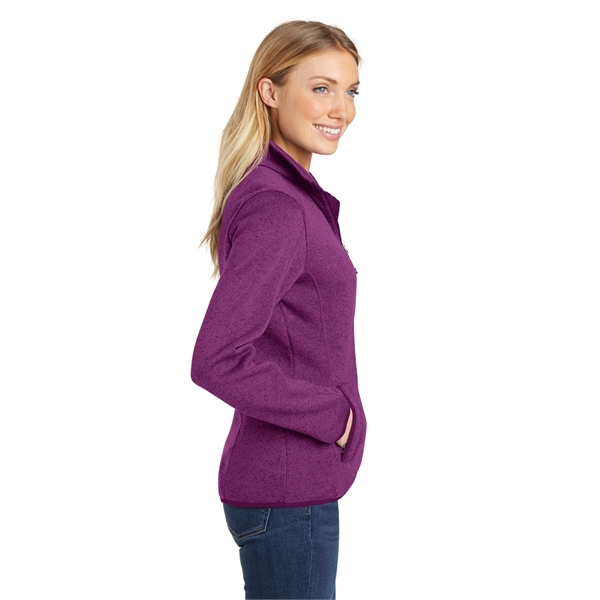 Port Authority Women's Sweater Fleece Jacket. - Port Authority Women's Sweater Fleece Jacket. - Image 18 of 30