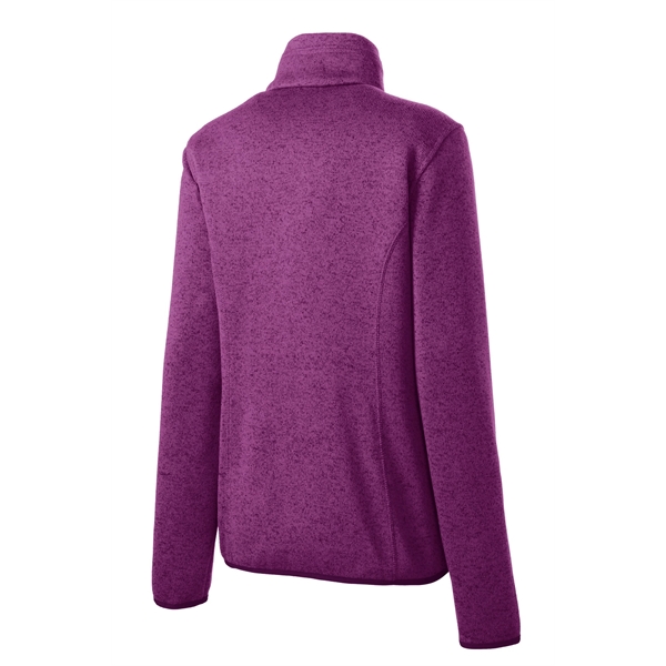 Port Authority Women's Sweater Fleece Jacket. - Port Authority Women's Sweater Fleece Jacket. - Image 20 of 30